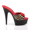 DELIGHT-601-6 - PU Leopard Rot Schwarz