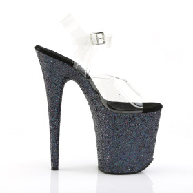 FLAMINGO-808LG - Transparent  Schwarz Glitter
