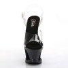 MOON-708LG - Transparent  Schwarz Glitter