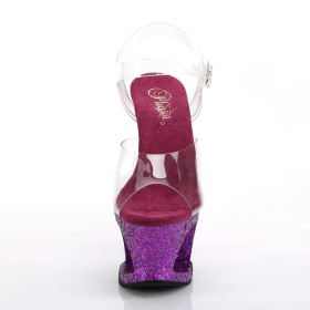 MOON-708LG - Transparent  Violett Glitter