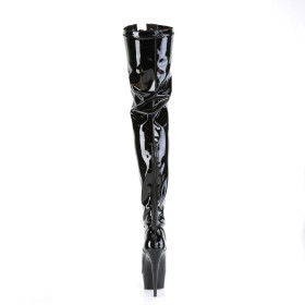 DELIGHT-3027 - Blk-Red Str. Pat/Blk