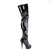 DELIGHT-3027 - Blk-Red Str. Pat/Blk