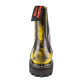 Angry Itch 08-Hole Boots Lime Rub-Off Leather