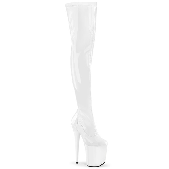 Pleaser Overknees FLAMINGO-3000 Weiss