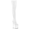 Pleaser Overknees FLAMINGO-3000 Weiss