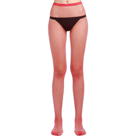 Pantyhose Medium Fishnet -  Rot