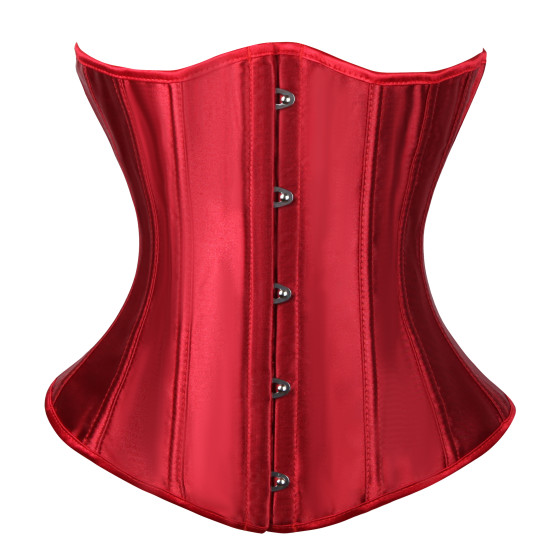 Underbust Satin Corsage Red