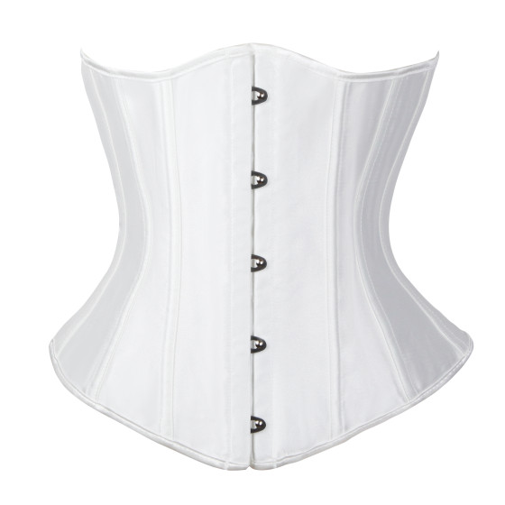 Underbust Satin Corsage White