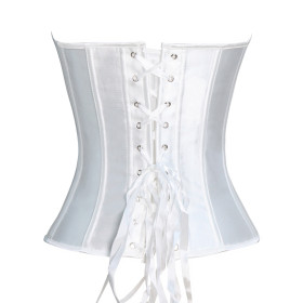 Fullbust Satin Corsage White