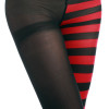 Pantyhose Semi Stripes – Schwarz & Rot