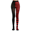 Pantyhose Semi Stripes – Schwarz & Rot